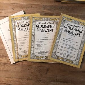 Three 1926 National Geographic Magazines